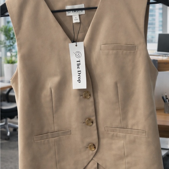 The Drop Jackets & Blazers - The Drop Women's Sadie Cropped Slim Vest